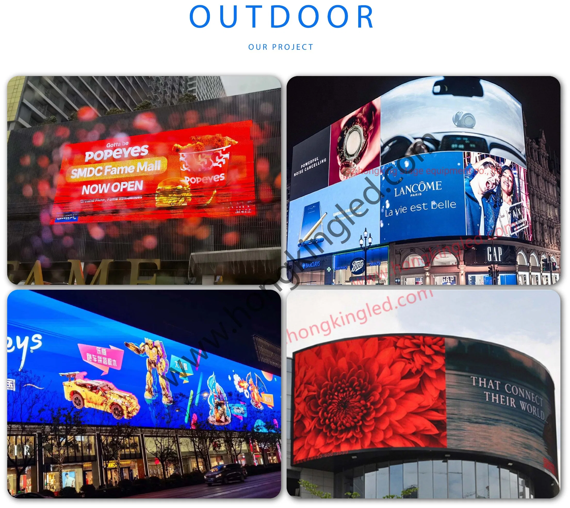 High Brightness Energy Saving 3D Advertising P6 P8 P10 Outdoor LED Display