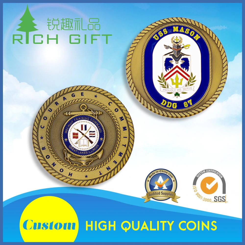 Custom Soft Enamel Quality 3D Challenge Coin for Company