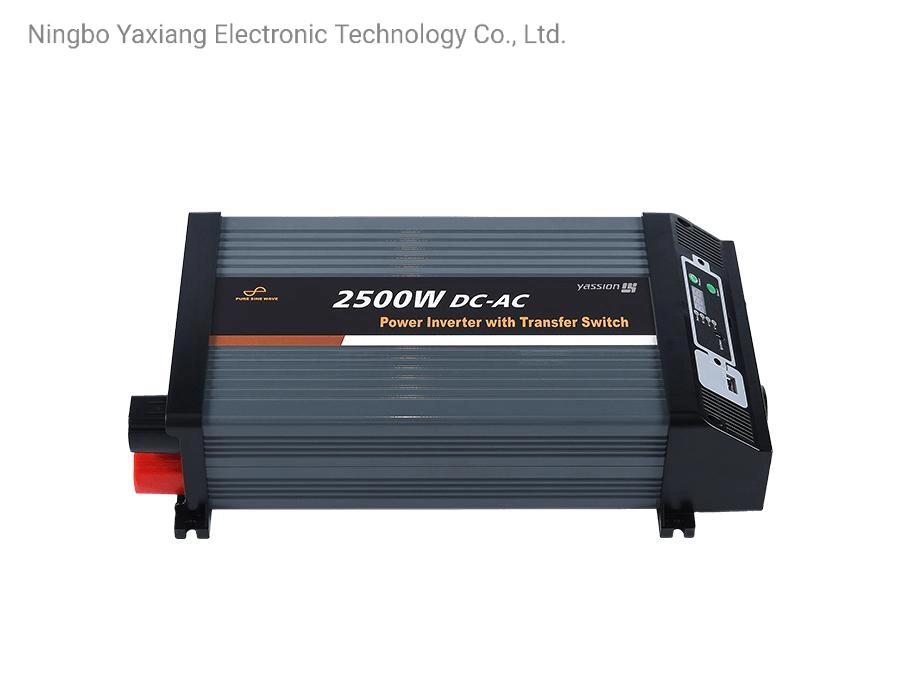 24V 100V/ 110V /120V 2500W DC-AC Pure Sine Wave Inverter with Transfer Switch with Removable Remote Control