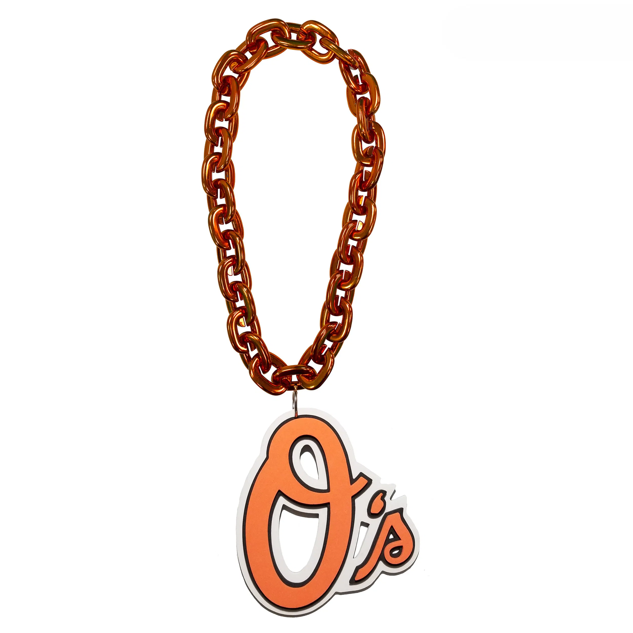 Collar de cadena personalizado Fútbol Equipo de béisbol Big Chain Sports EVA Collar de cadena de abanico Collar de plata Oro Negro Colgante cadenas de ventilador