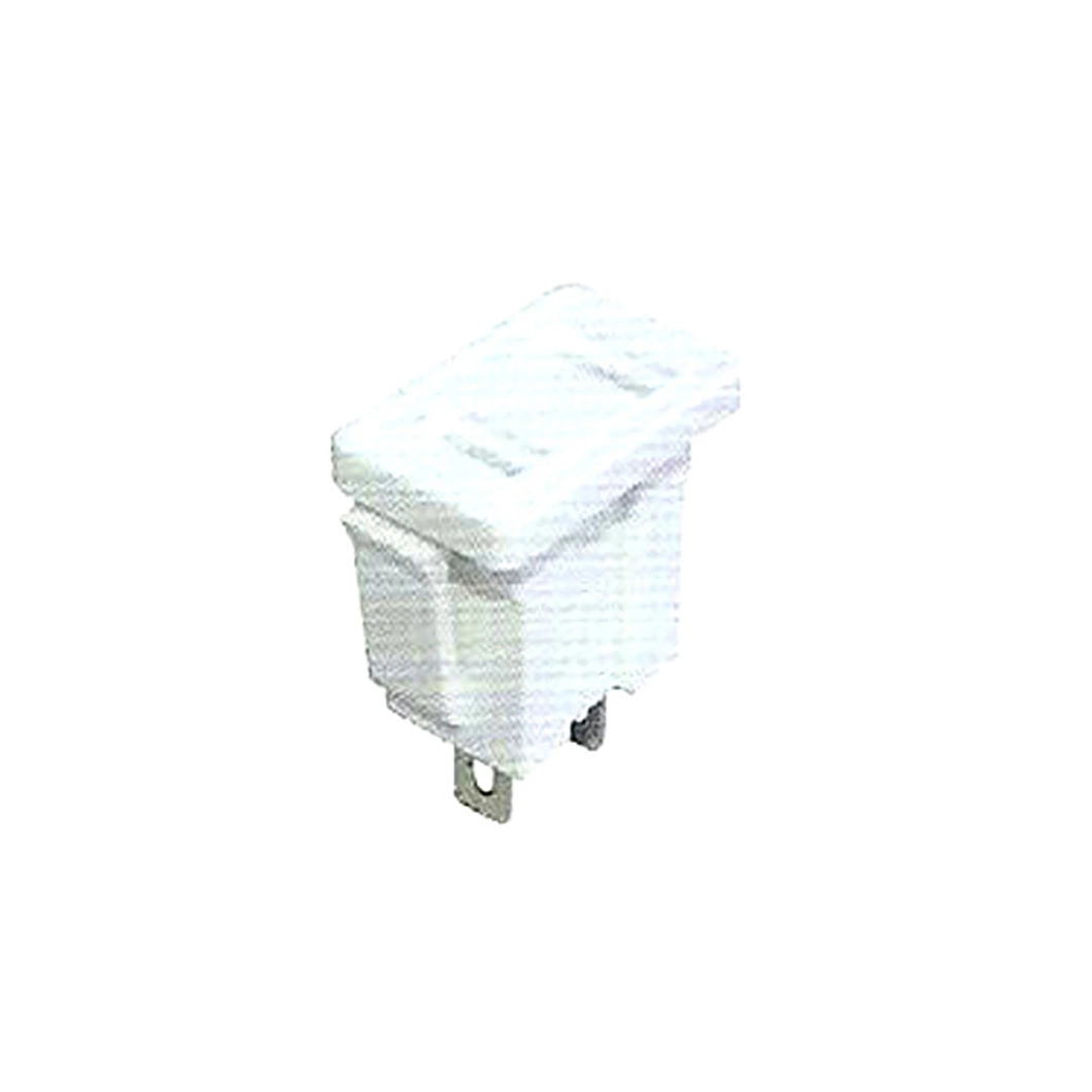 White 2pins Power Plug Socket Plastic ABS Copper Termuinal Universal Power Extension Socket