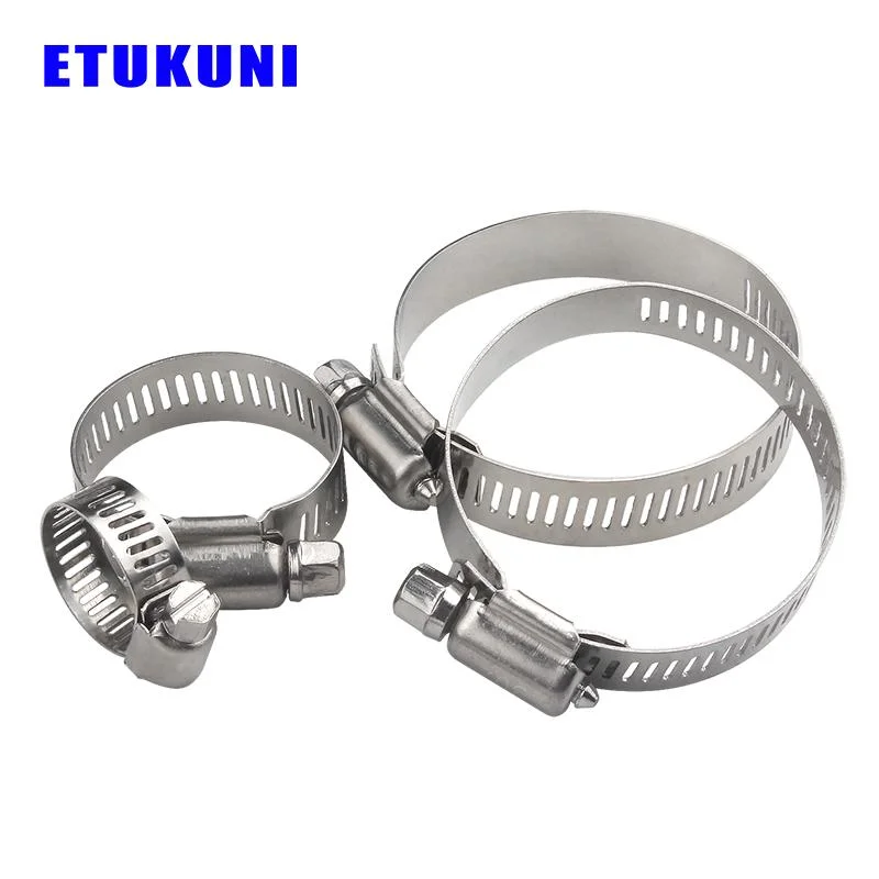 Stainless Steel High Pressure America Type Worm Drive Hose Clamp Flexible Metal Hoses