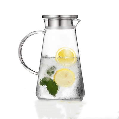 2023 1800ml Heat Resistant Borosilicate Glass Water Pitcher Set Glass Jug