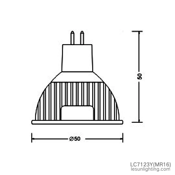 AC/DC 12V 5W LED Cup Light with MR16 Base LC7124y