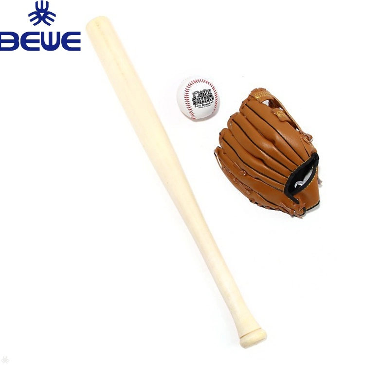 Wholesale Customized Wood Baseball Bat and Glove Set