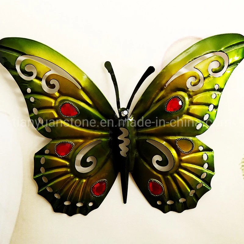 Decoraciones para el hogar Mariposas de hierro Accesorios colgantes de metal Arte de pared para el hogar