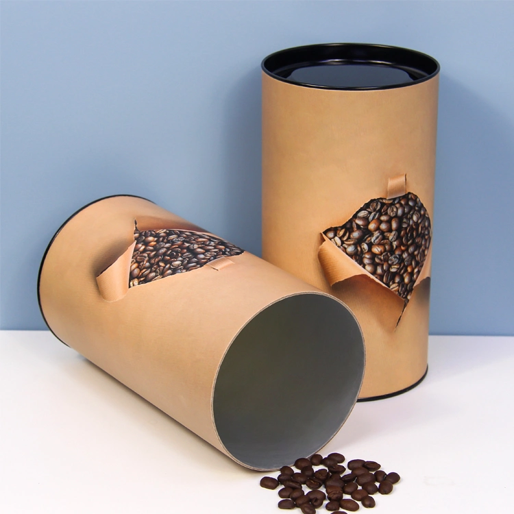 Le café de qualité alimentaire personnalisé Firstsail conteneur du bean à l'emballage de thé noir du tube de la poudre de protéine Cookie Candy ronde d'emballage du papier