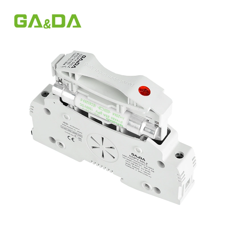 Gada Brand Gdpv-50L portafusibles eléctrico DC 1500V fusible térmico 14X85 mm con luz