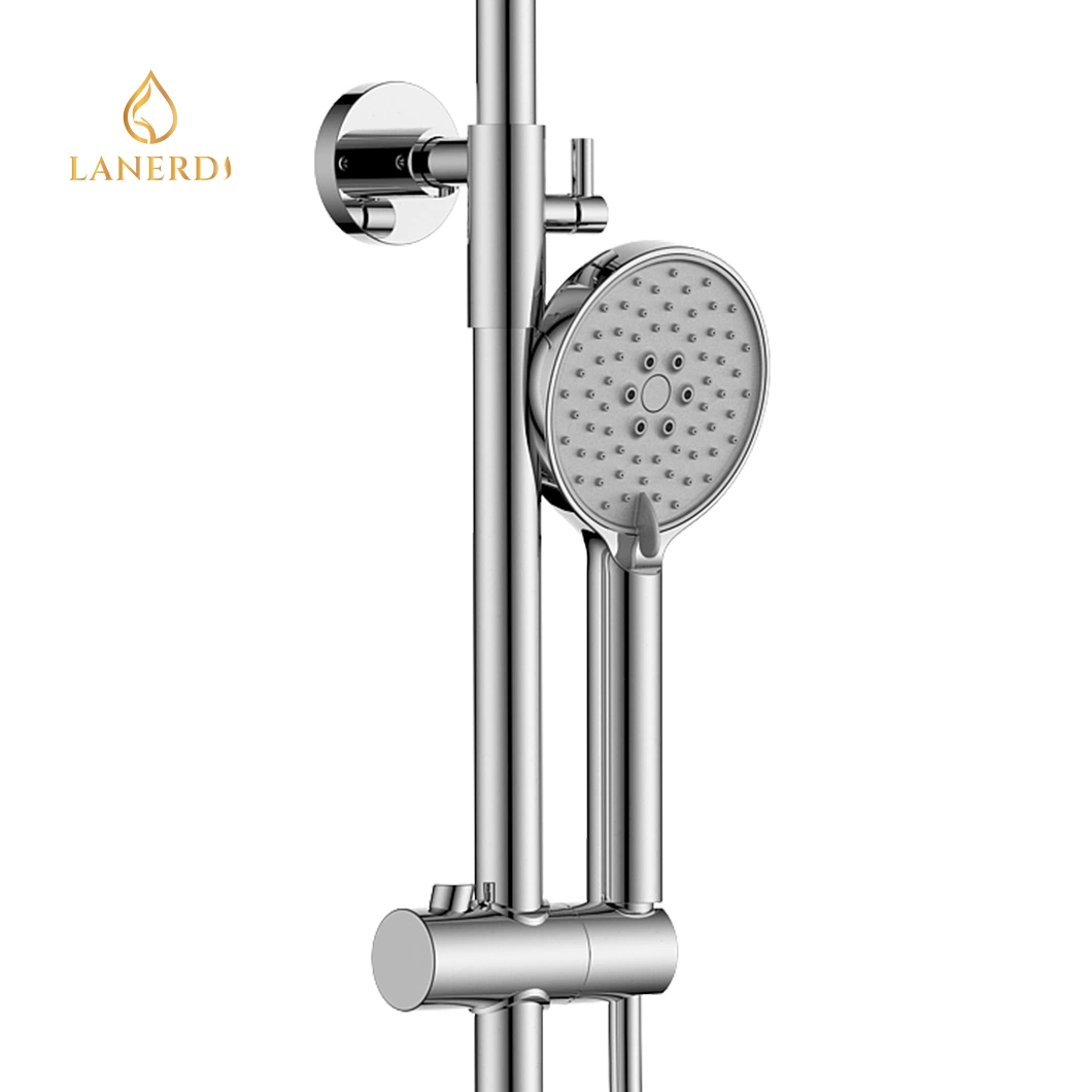 Sanitärkeramik Zusammenklappbare Wanne Auslauf Drei Funktionen Dusche Mixer Wasserhahn Chrom Knurling Dusche Set Messing Badezimmer Wasserhahn