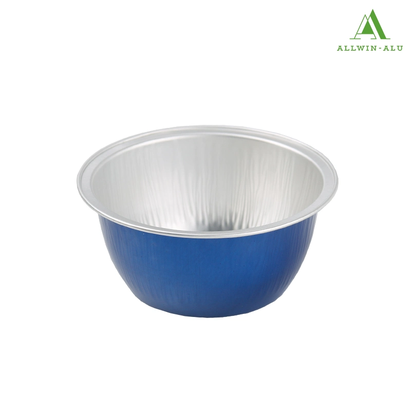 Venta directa de fábrica desechables de uso cocina Buen Precio Color Aluminio Contenedor de las arrugas de la Copa de torta de productos desechables envases de alimentos