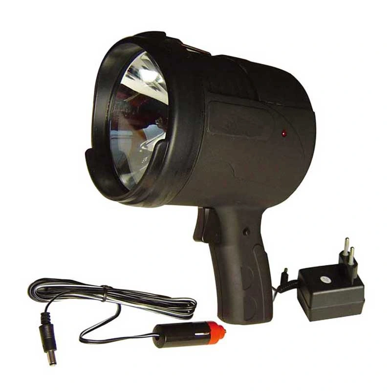 5&prime; &prime; Halogen/LED Rechargeable Hand Spotlight/Searchlight Battery Operated Searchlight Lighting and Circuitry Design Halogen Bulbs