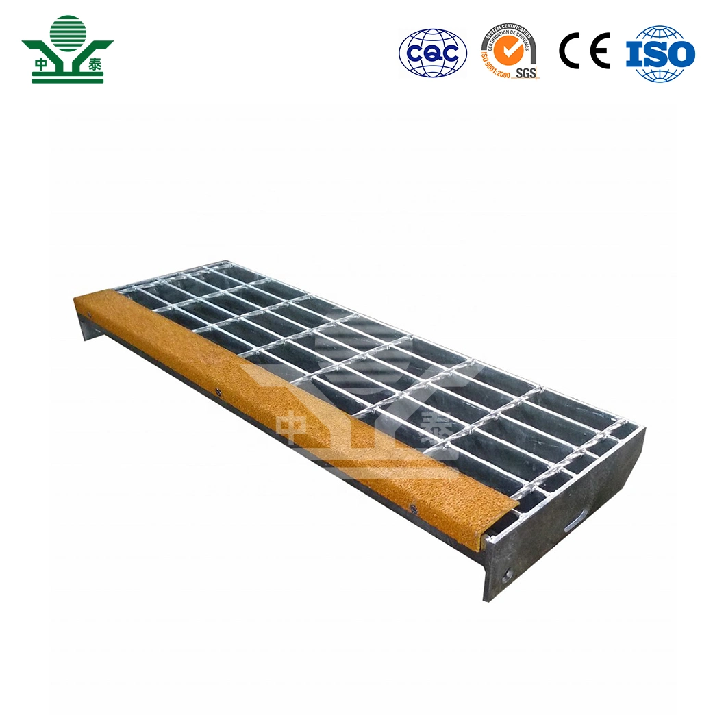 China Zhongtai Edelstahl-Streifen Bodenablauf Rost Hersteller HDPE Gitter 1 Zoll X 1/8 Zoll Schutzgitter für Treppen