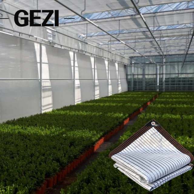 Blanco 50% 60% 70% refrigeración cubierta de invernadero Jardín de la planta de Carport Aire libre Cool Space aluminio Foil Sun Shade Net