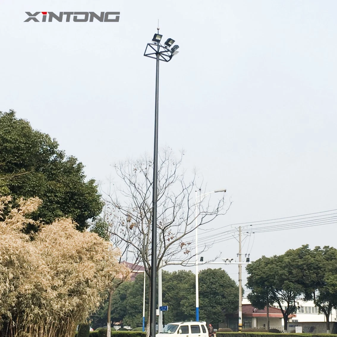 Portátil Xintong carretera de advertencia de seguridad LED mástil alto