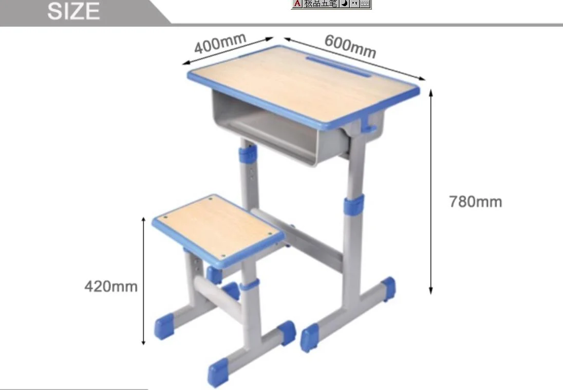 Wholesale/Supplier MDF School Desk and Chair Set