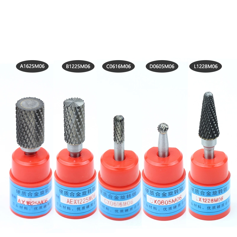 Lx1228m06 Type L Carbide Rotary File High Seed Metal Grinding Tools Alloy Rotary Burrs Router Bit Metal Burrs Removing Tools