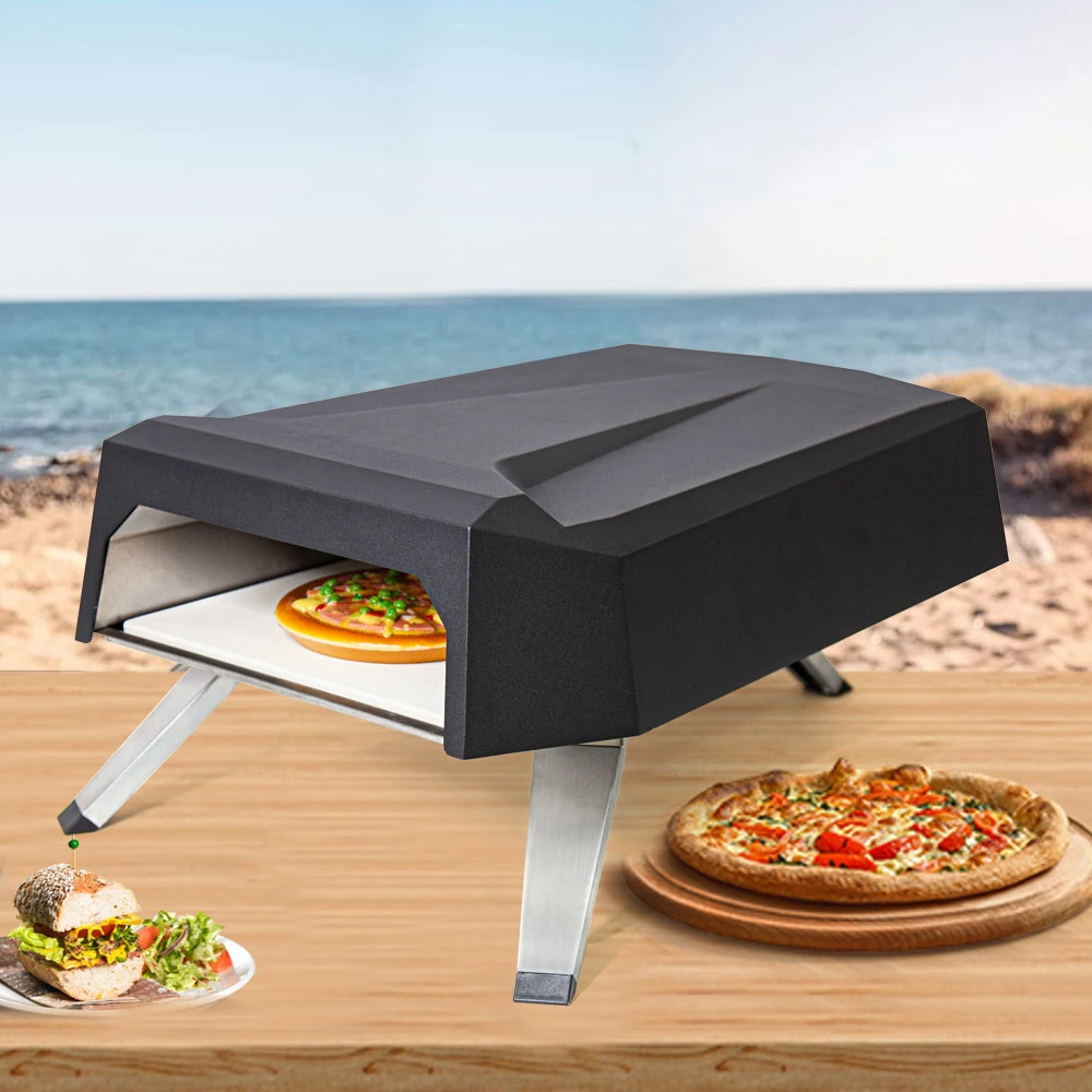 Venta caliente de acero inoxidable de 12 pulgadas mini Pizza al aire libre de Gas Horno para hornear