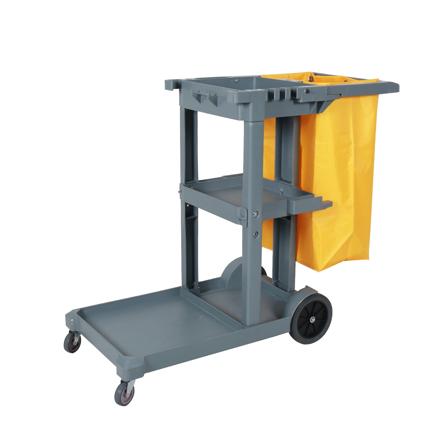 High Quality Plastic Room Service Janitor Cart Cleaning Folding Trolley Cart