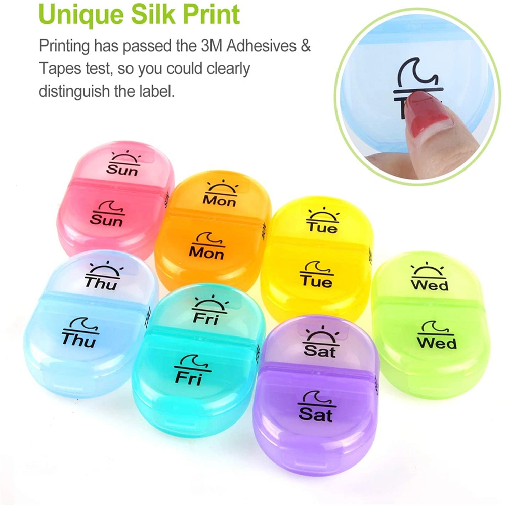 Affordable and Medical Pill Organizer Round Plastic Pill Case