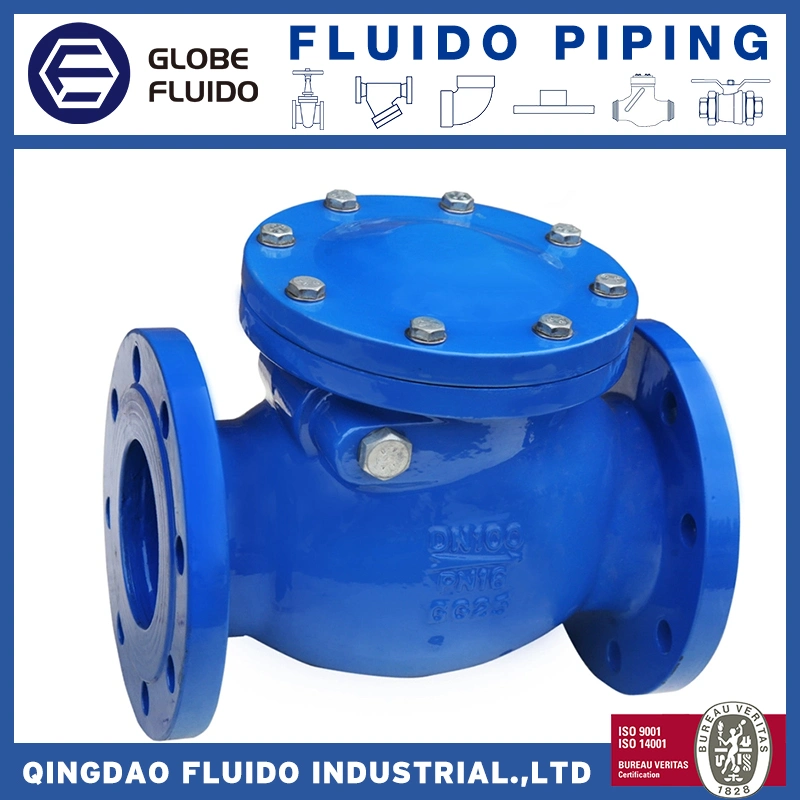 BS5153 Ductile Iron Rubber Disc Swing Check Valve Pn10 Pn16 Pn25