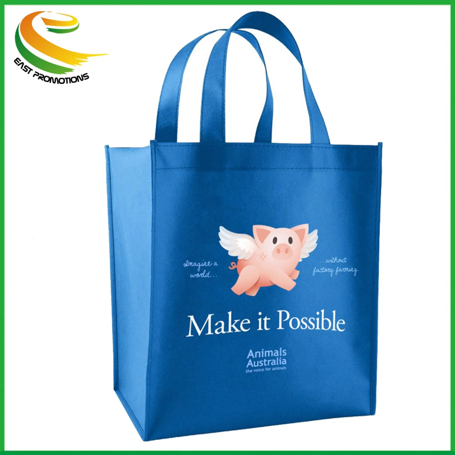 Factory Supply High quality/High cost performance  Heat Transfer 120gms Non Woven Shopping Bag, Advertising Tote Bag with Logo Printed for Sale