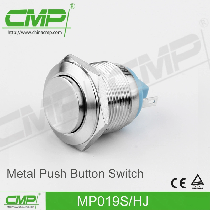 19mm Stainless Steel Push Button Switch with Screw Terminal