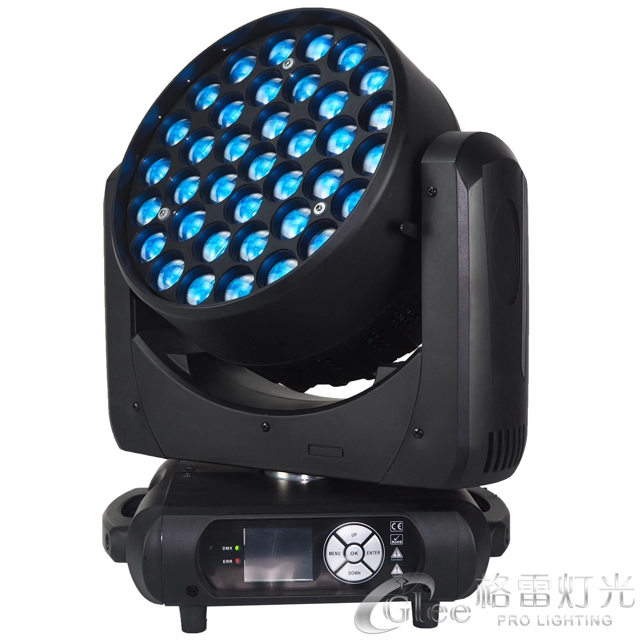 37X15W K20 RGBW 4in1 Quad LED Zoom Wash Moving Heads