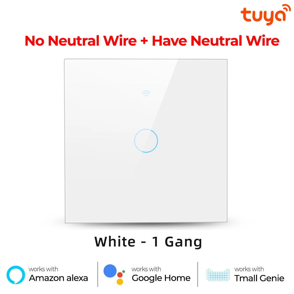 جدار لوحة اللمس للتحكم عن بُعد طراز EU Tuya WiFi Smart RF433 المفتاح