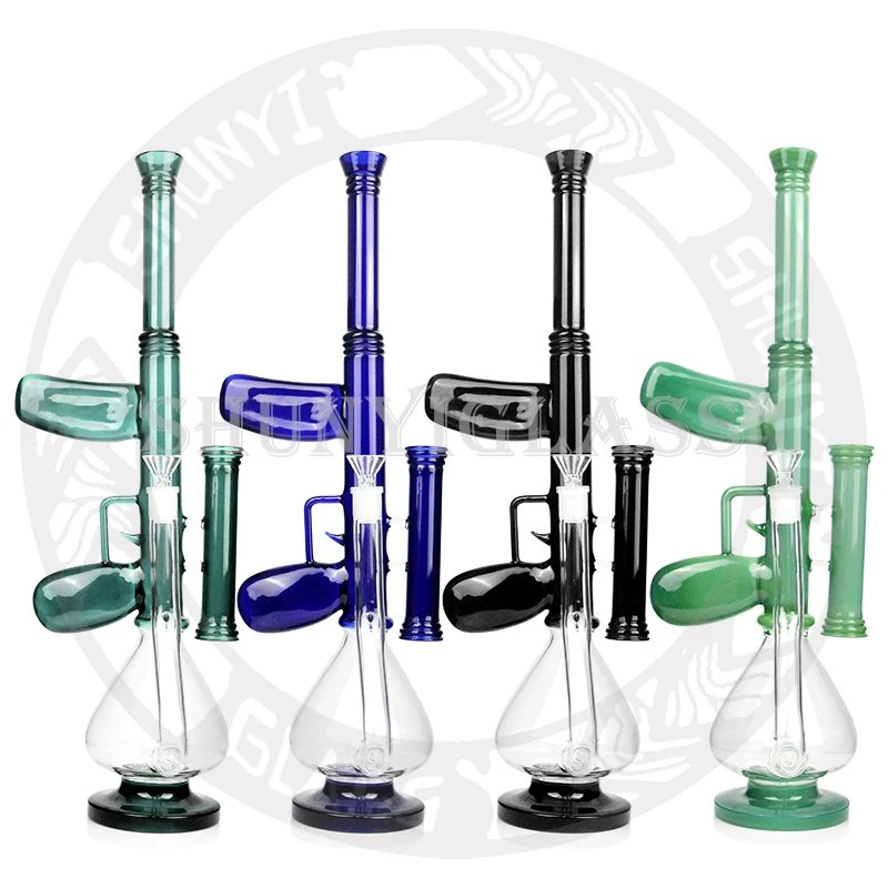 Hot Selling Fashion Heavy 19inch 3D Mauser Kar98K Design Glass Water Pipe Glass Smoking Pipe