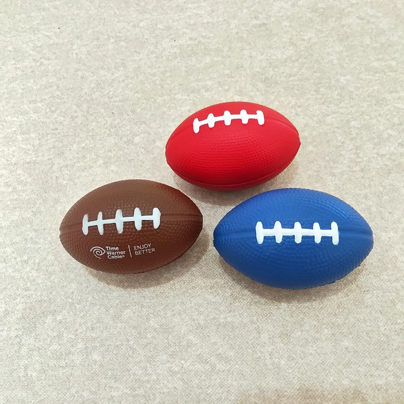 Red American Football Rugby PU Foam Toy Anti Stress Ball Juguetes