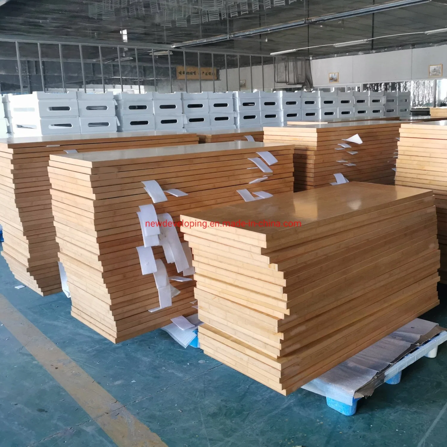 Superficie de encimera de madera de bambú laminado para Banco de Trabajo Industrial