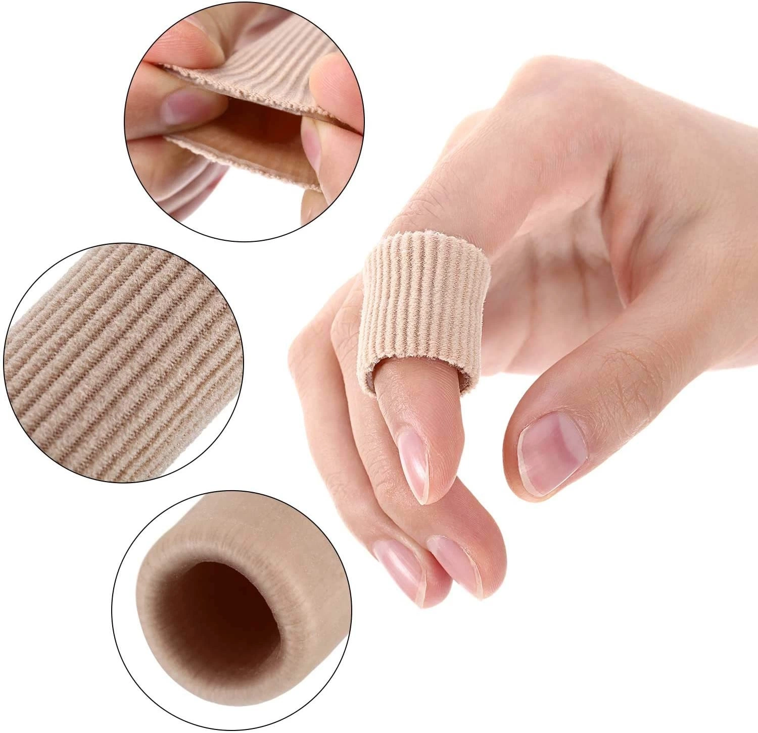 Soft Gel Finger Toe Cushion Tube Sleeves for Corns Blisters