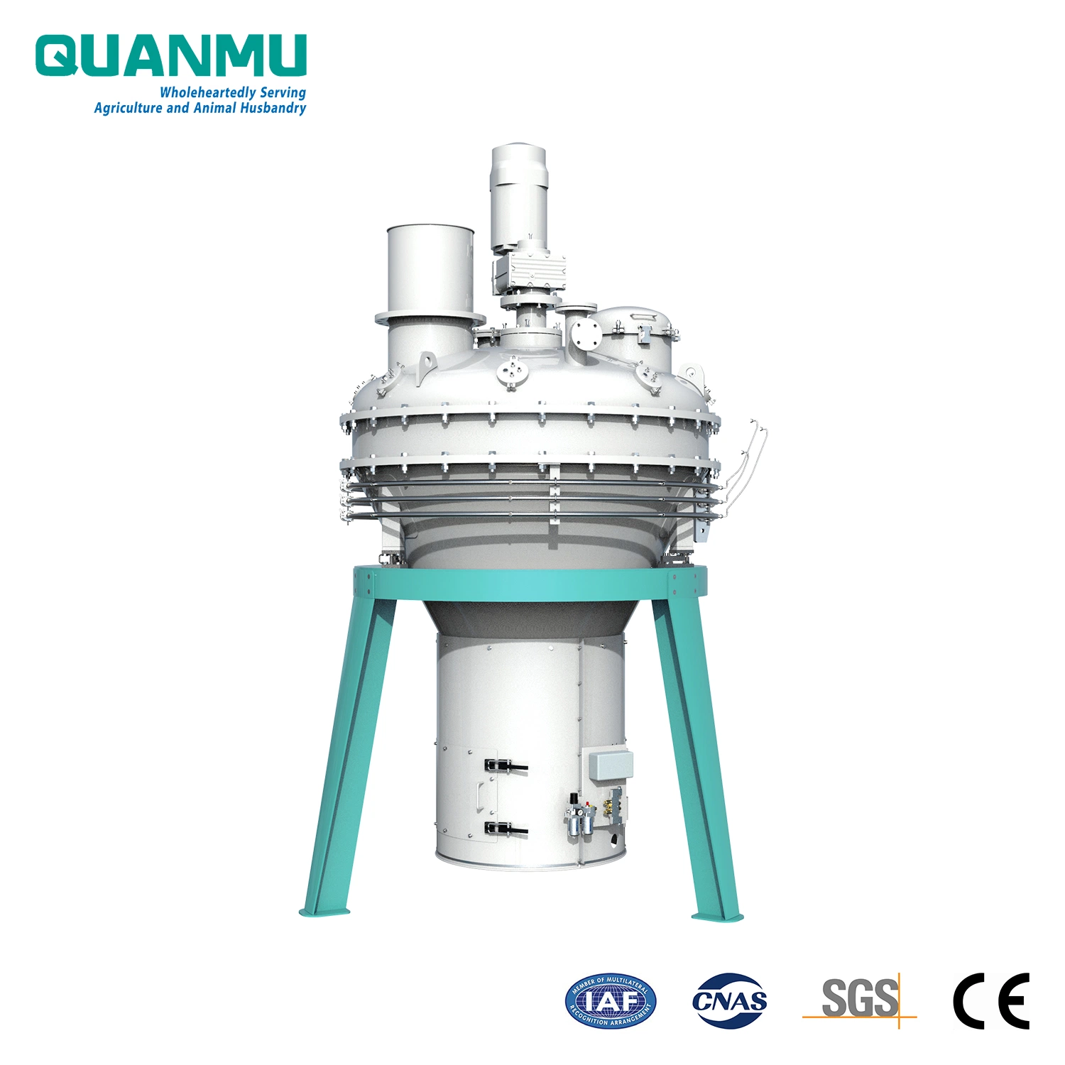 Floating or Sinking Fish and Aquatic Animal Feed Pellet Batch Vertical Screw Type Oil Fat, Enzyme Preparation etc. Liquid Vacuum Sprayer in Spraying Equipment