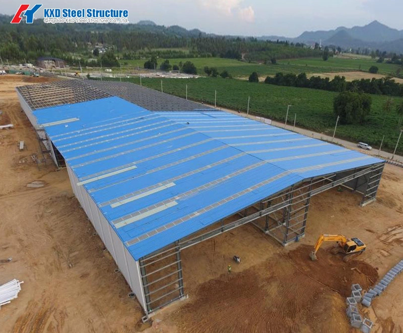 Prefabricated Steel Structures Open Wall Industrial Construction Buildings