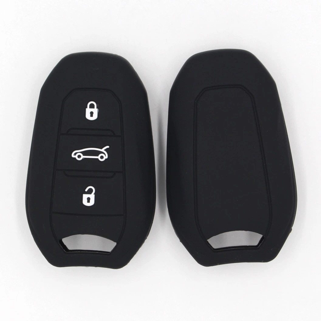 Promotional Gift Silicone Car Key Case Cover 4 Buttons for P Eugeot