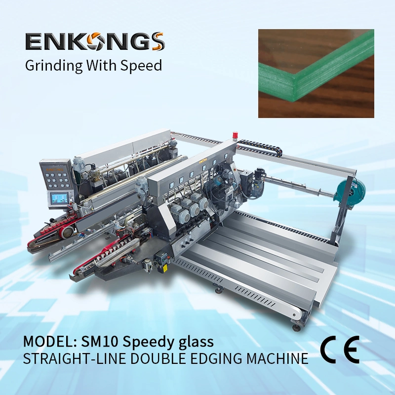 High Speed Building Glass Double Side Seaming Chamfering Machine