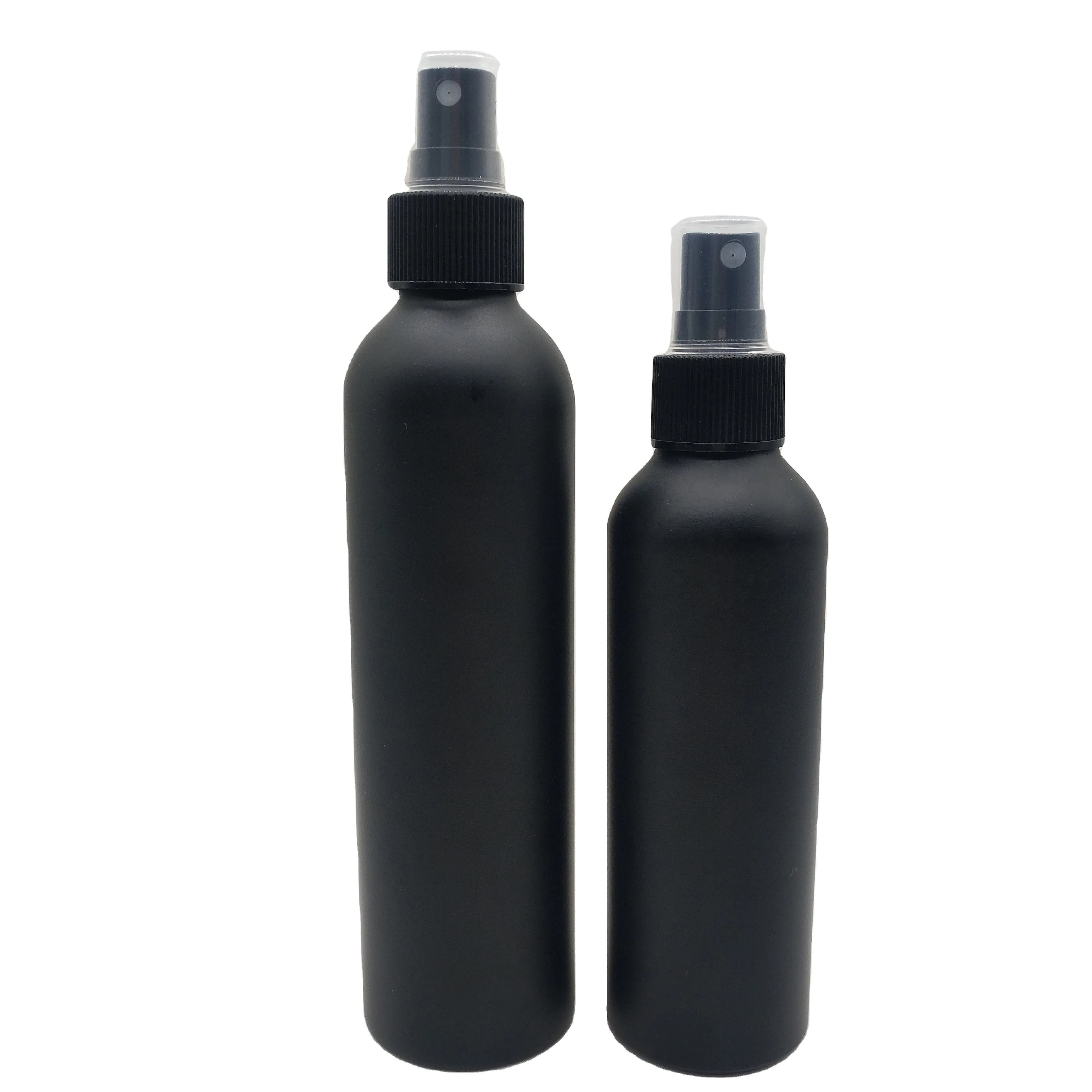 60ml 80ml 100ml 150ml 200ml 250ml Aluminum Cap Black Matte Spray Bottle