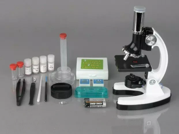 Microscope Kit 100X 600X 1200X Monocular Children's Toy Biological School Science Microscope for Kids