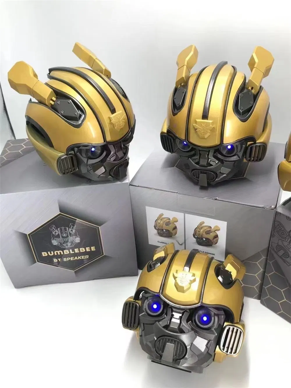 LD-Bumblebee daño de guerra Mayoreo Diseño de la Yute Mini Audio portátil inalámbrico Altavoz para exteriores de alto volumen Bluetooth para subwoofer