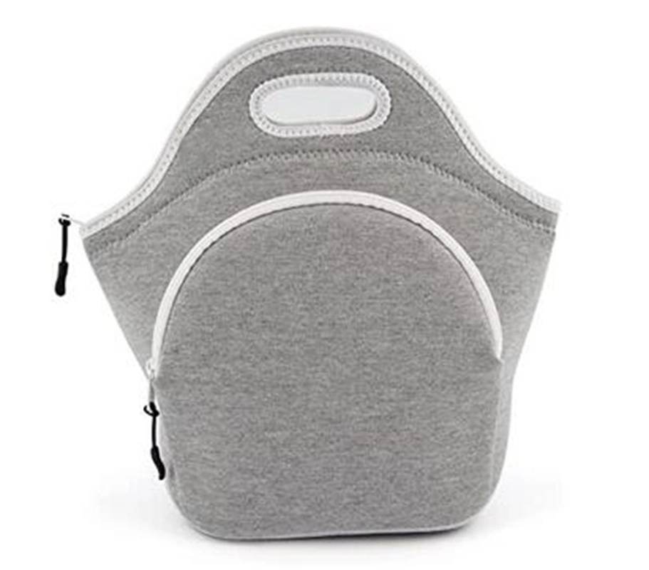 Grey Color Insulated Lunch Bag for Women/Men - Reusable Lunch Box for Office Work School Picnic Beach