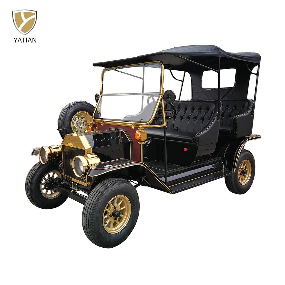 5 Person Model T Retro Electric Car Battery Powered Sightseeing Car