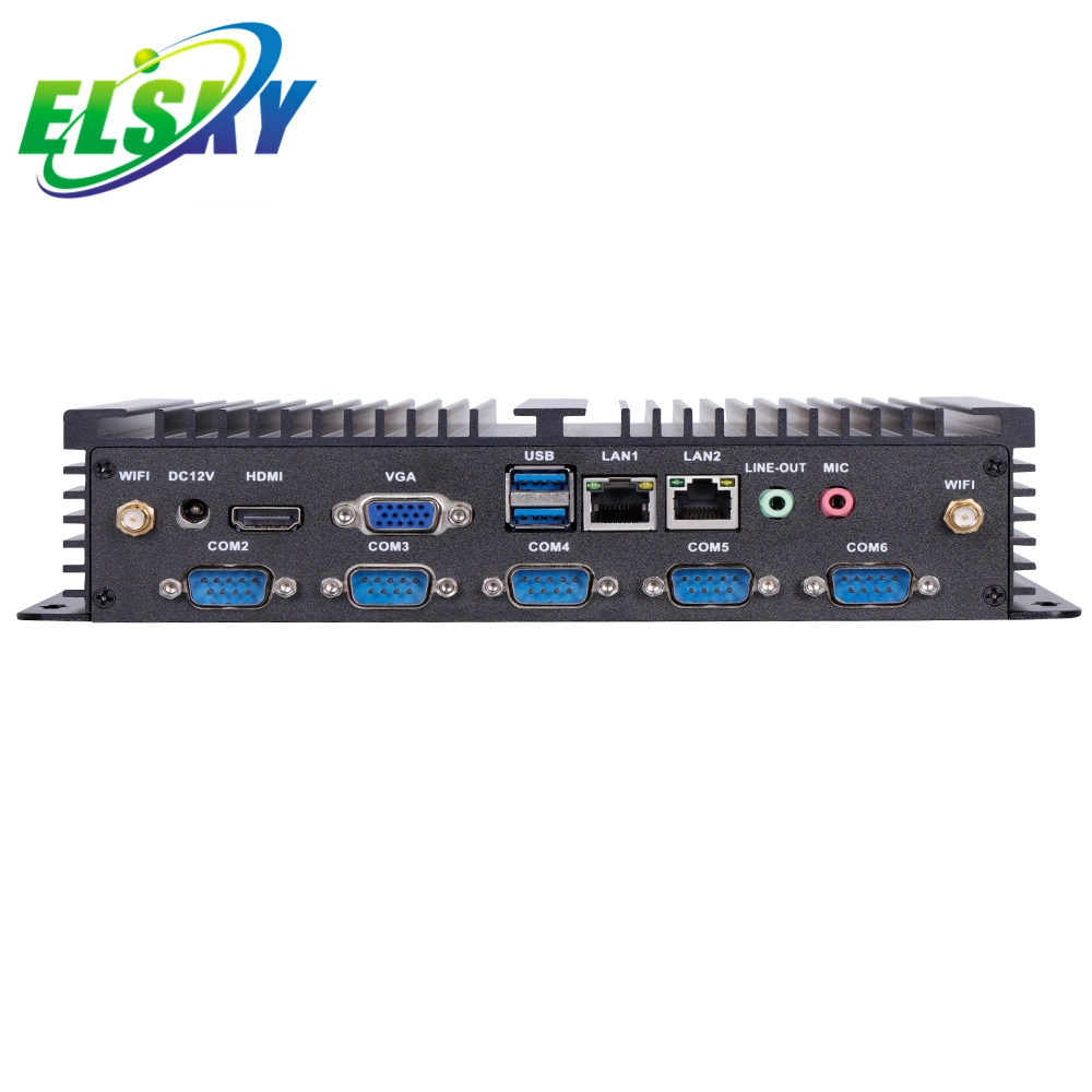 Elsky Mini PC 3-10th Generation Core I7 6*USB 6COM Max. DDR3 /DDR4 RAM 2*SATA3.0/1*Msata3.0/Realtek 8111f 1*1000m LAN PC CE FCC SGS RoHS ISO EMC