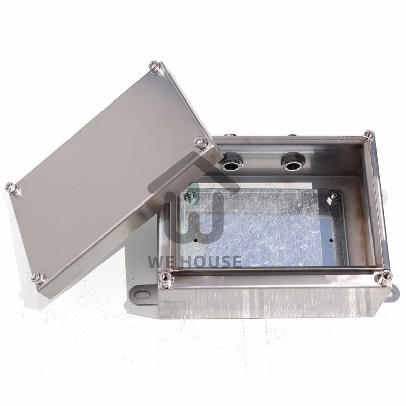 Junction Box SS316 Metal Distribution Outdoor Waterproof Sheet Stainless Steel Electric Enclosure Meter Control Boxes Metal Electrical