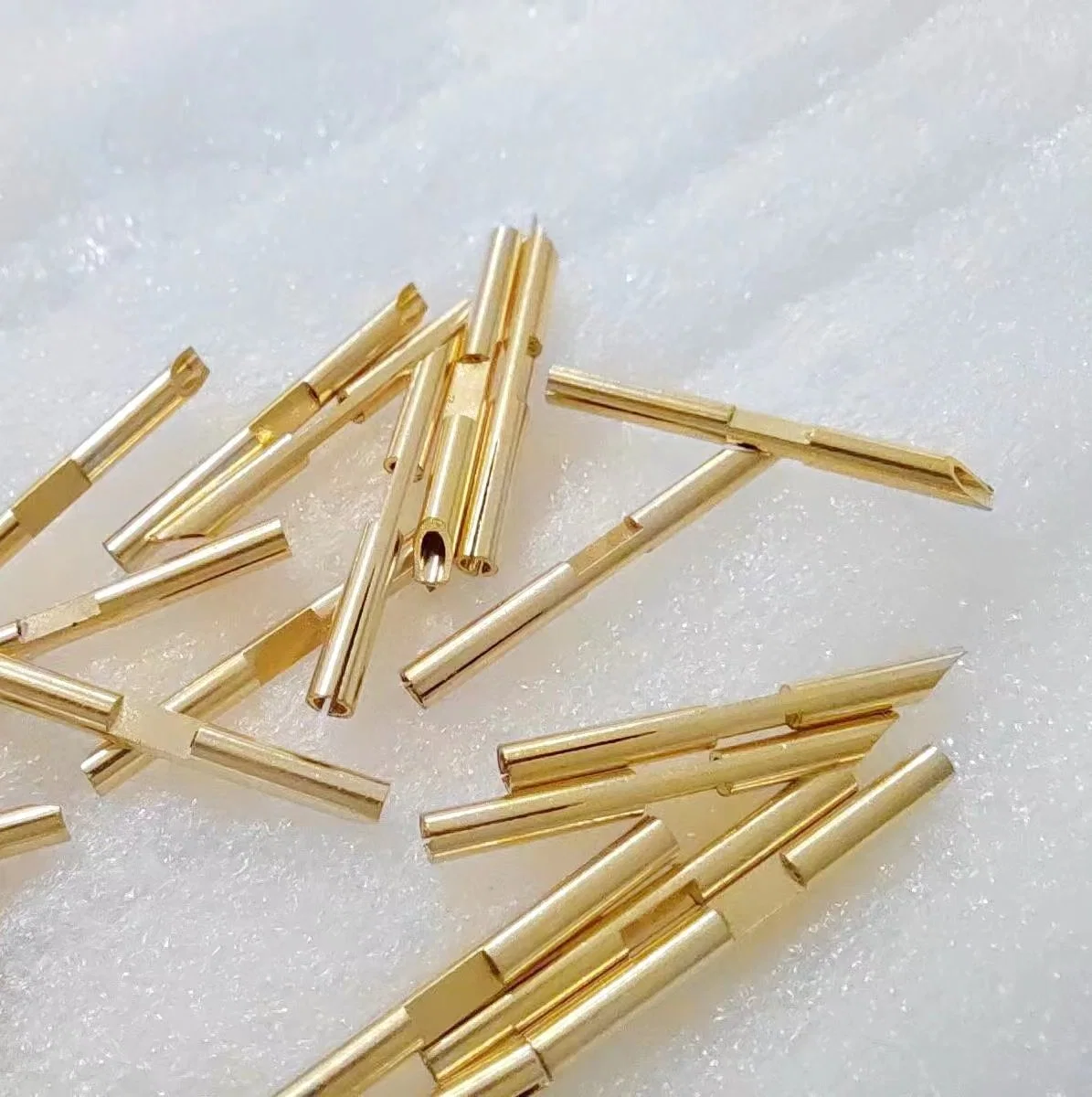 CNC Machining High Precision Metal/Steel/Aluminium/Copper Alloy/Brass Gold Plated Connector Terminal Pins/Soldering SMT Spring Loaded Pogo Pin