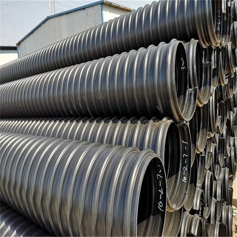 Sn12.5 HDPE Steel Belt Reinforced Corrugated Pipe for Sewer