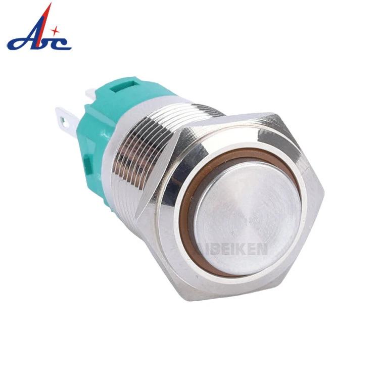 16mm Reset Momentary Metal Push Button Switch 3A/250V Copper Plated Nickel Silver Push Button Switch