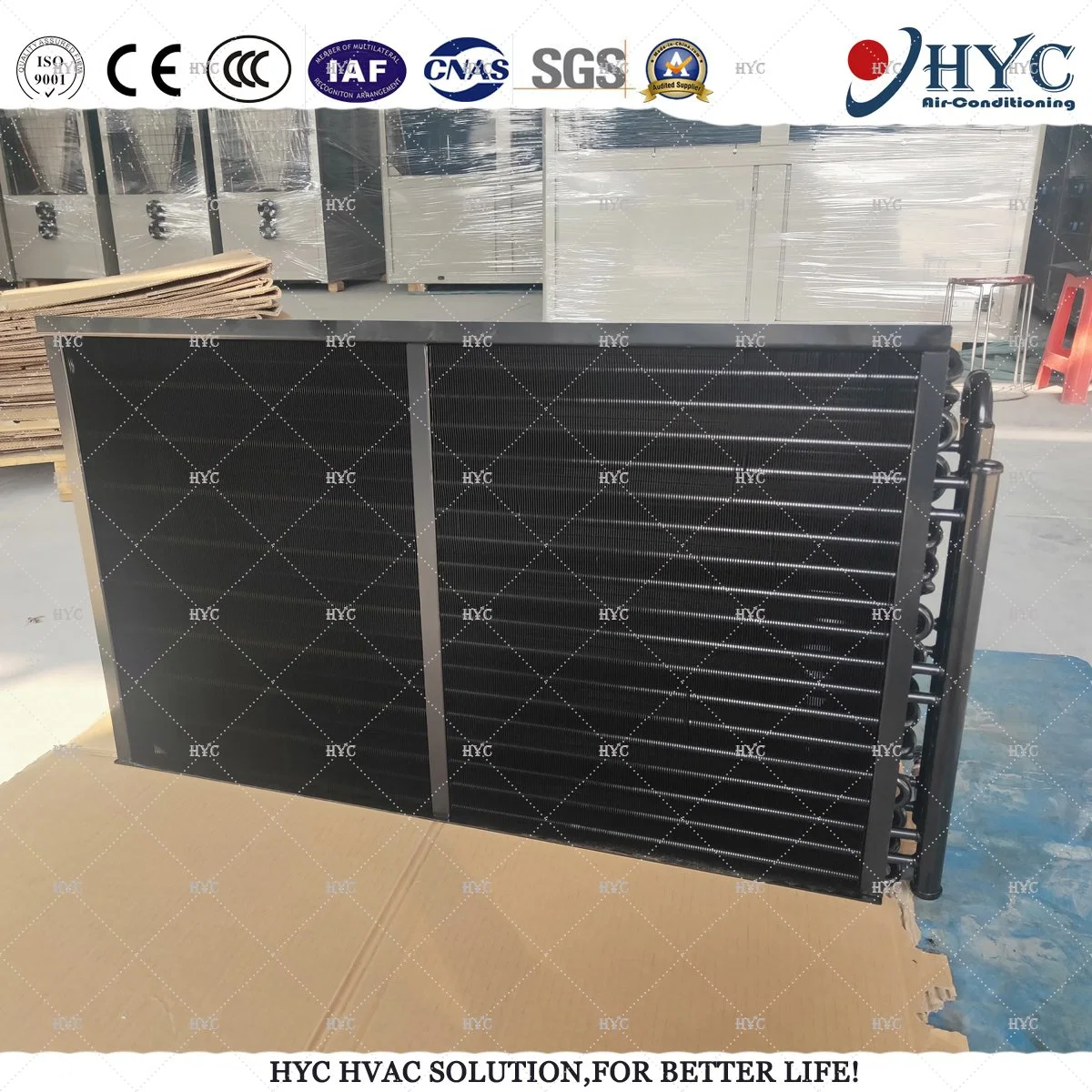 Electronic Coating Stainless Steel Copper Tube Finned Coil Heat Exchanger