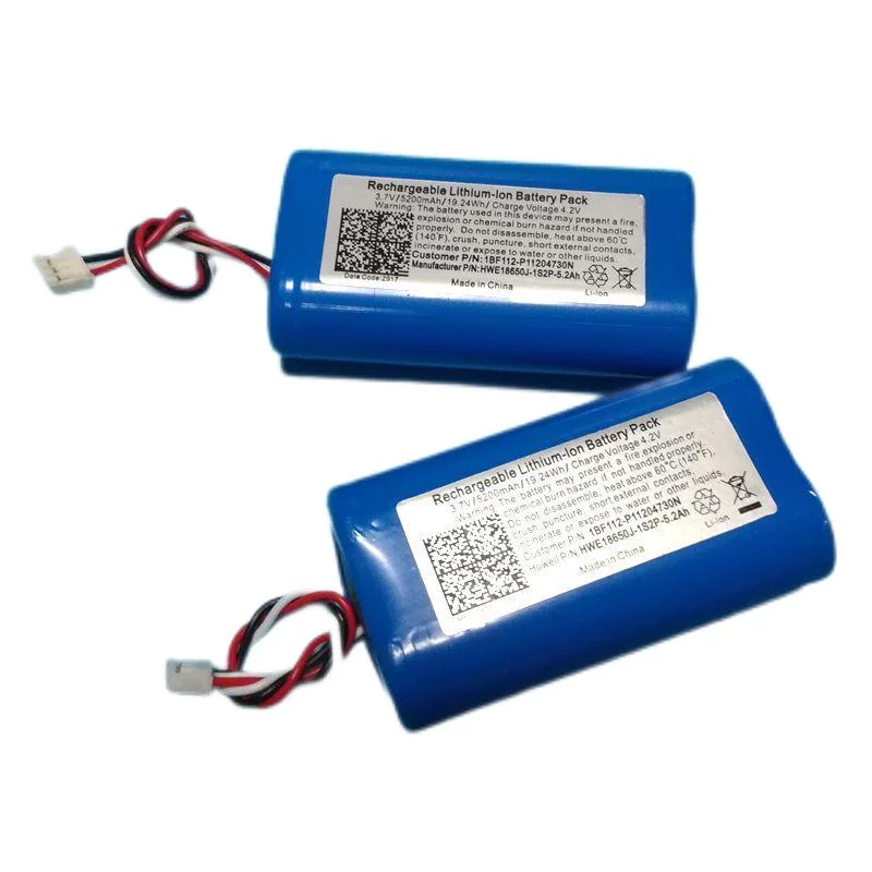 18650 1s2p 5200mAh 6000mAh Li-ion de litio