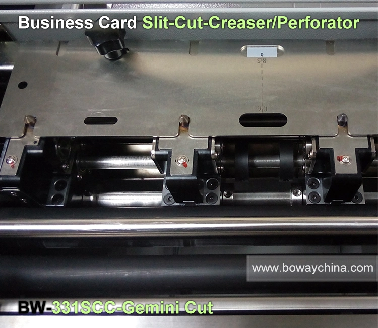 Manual Feed Namecard Gemini Cut Perforator Creaser Business Name Card Slitter Cutter