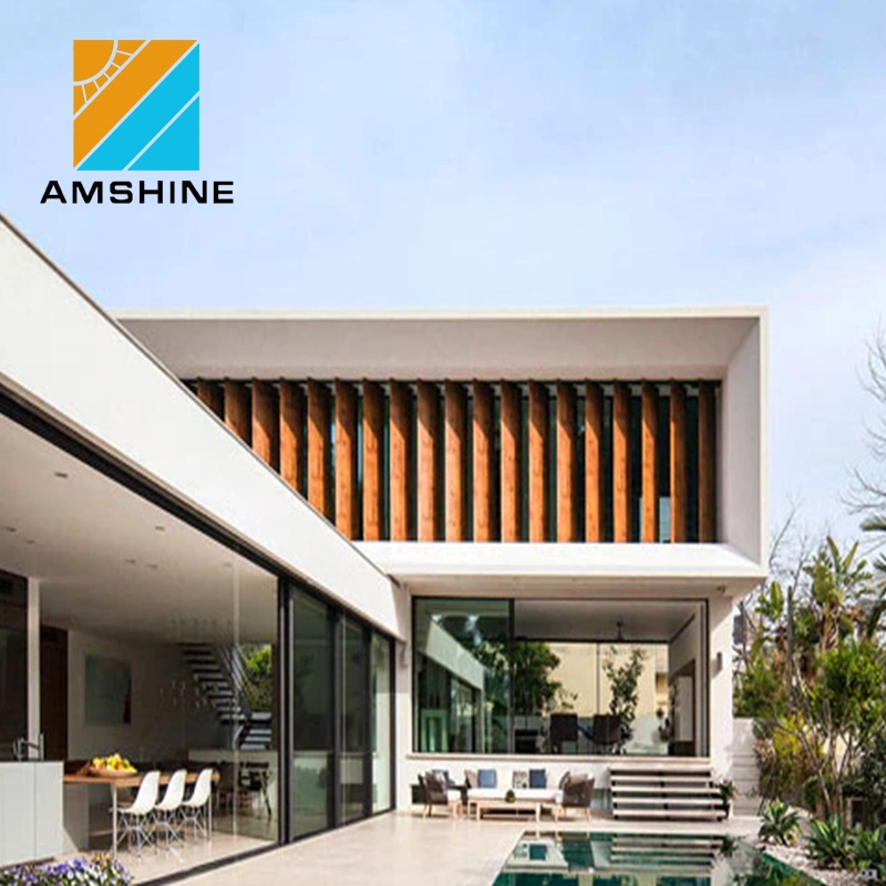 Aluminum Horizontal Installed Airfoil Fixed Sun Shading Facade Window Louver Frames